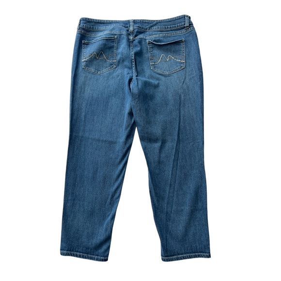 NY&C Slim Slouch Women's Distressed Blue Jeans 18 - Picture 2 of 12